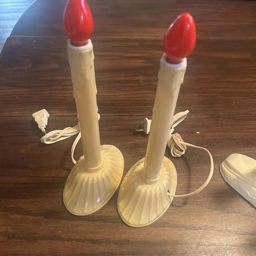 Christmas Candoliers 5-Light Holiday & Single Window Candles Candelabra Lot Of 8
